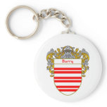 Barry Coat of Arms/Family Crest (Mantled) Key Chain