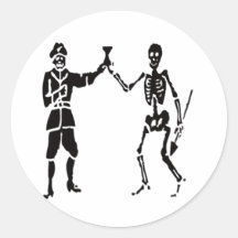 Bart Roberts-Black Round Sticker