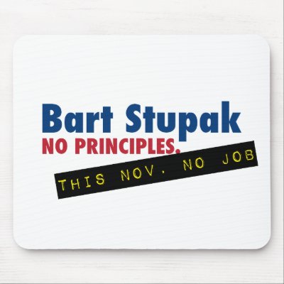 Bart Stupak - No Principles, No Job. Mouse Pads by AmericanElephant