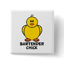 Bartender Chick Pins