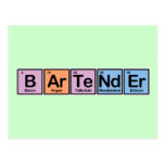 Bartender made of Elements Postcards