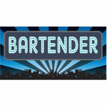 Bartender Marquee Photo Cutout