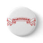 Bartender Scroll Pinback Button