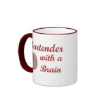 Bartender With a Brain Coffee Mugs