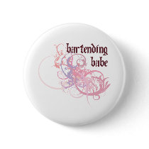 Bartending Babe Button