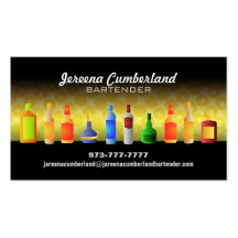 Bartending Business Cards