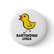 Bartending Chick Buttons