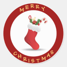 Bas de Noël assez Joyeux Adhésifs Ronds