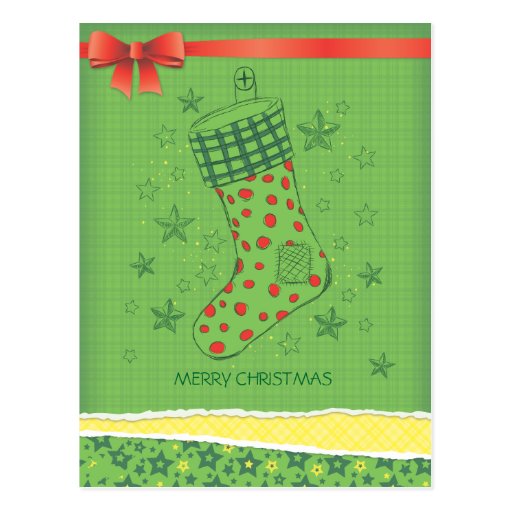 Bas moderne de Noël Cartes Postales