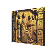 Bas relief of a hairdresser, Roman Canvas Prints