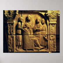 Bas relief of a hairdresser, Roman Print