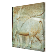 Bas-relief of an anthropomorphic bull gallery wrapped canvas