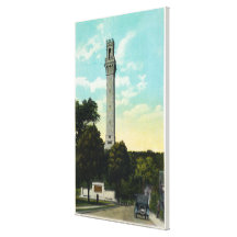 Bas Relief Tablet and Pilgrim Memorial View Canvas Prints