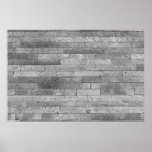 Basalt brick wall poster