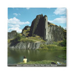 Basalt rock formation, Devil's Wall, Czech Republi Fridge Magnet