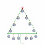 Basball Christmas Tree Ornament Cut Out