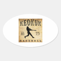 Base-ball 1875 de Keokuk Iowa Autocollant