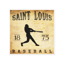 Base-ball 1875 du Missouri de Saint Louis Toile Tendue