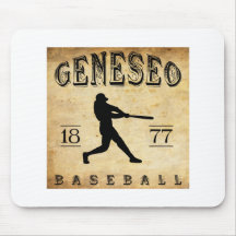 Base-ball 1877 de Geneseo New York Tapis De Souris