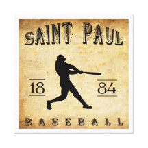Base-ball 1884 de Saint Paul Minnesota Toiles Tendues Sur Châssis