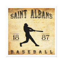 Base-ball 1887 d'Albans Vermont de saint Impression Sur Toile