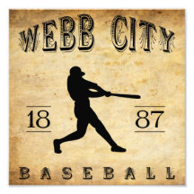 Base-ball 1887 du Missouri de ville de Webb Photos Sur Toile