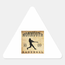 Base-ball 1889 de Monmouth Iowa Sticker En Triangle