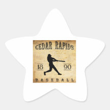 Base-ball 1890 de Cedar Rapids Iowa Stickers En Étoile