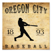 Base-ball 1893 de l'Orégon de ville de l'Orégon Photo Sur Toile