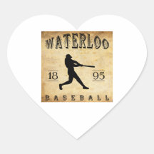 Base-ball 1895 de Waterloo Iowa Autocollants
