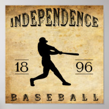 Base-ball 1896 du Kansas de l'indépendance Affiche