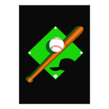 base-ball de logo invitations personnalisables
