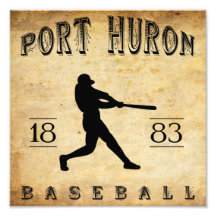 Base-ball d'Huron Michigan de 1883 ports Photographe
