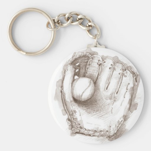 Base-ball et gant - Keychain Porte-clé