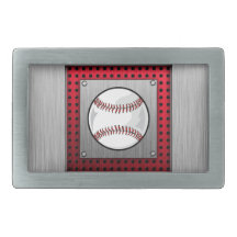 Base-ball ; Regard en aluminium balayé Boucle De Ceinture Rectangulaire