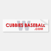 Base-ball W de Cubbies Autocollants Pour Voiture