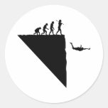 Base Jumper Round Stickers