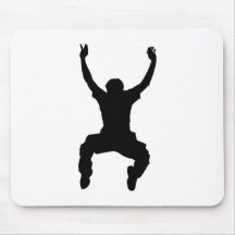 BASE Jumper Silhouette Free Falling Jump Mousepad