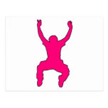BASE Jumper Silhouette Free Falling Jump Post Card
