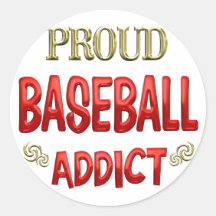 Baseball Addict Stickers