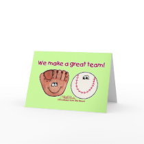 Baseball and Baseball Glove Team Cards