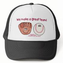Baseball and Baseball Glove Team Trucker Hats