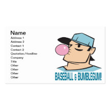 Baseball And Bubblegum Business Card Templates