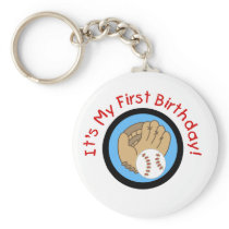 Baseball and Glove 1st Birthday Tshirts and Gifts Keychains