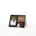 Baseball and Glove Graduation Thank You card