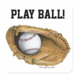 Baseball and Glove Play Ball Stickers