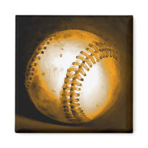 Baseball Artwork Refrigerator Magnet