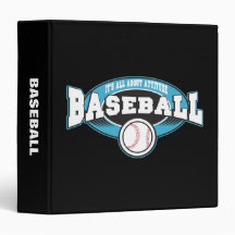Baseball Attitude 3 Ring Binders