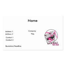 baseball babe girl baseball player fan design business card template