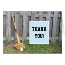 Baseball Baby Shower IThank You Card
